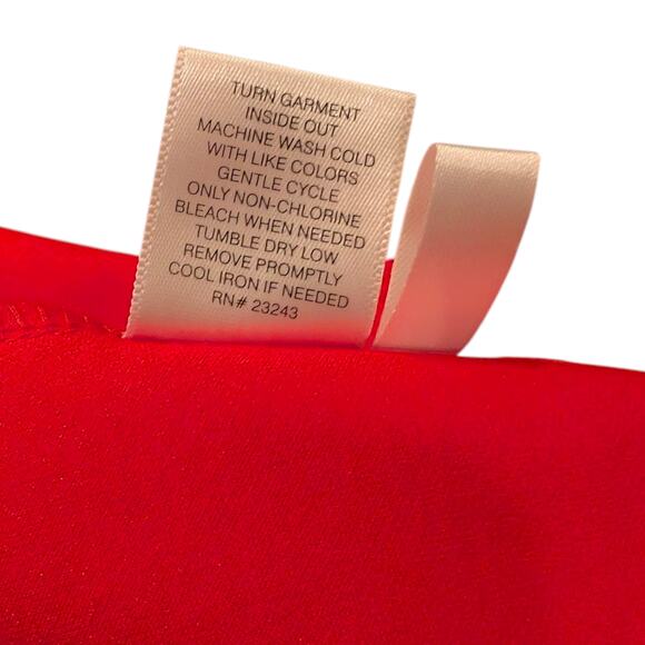 New York & Company Quarter Sleeve Back Zip Red Sheath Dress - M - Picture 10 of 11